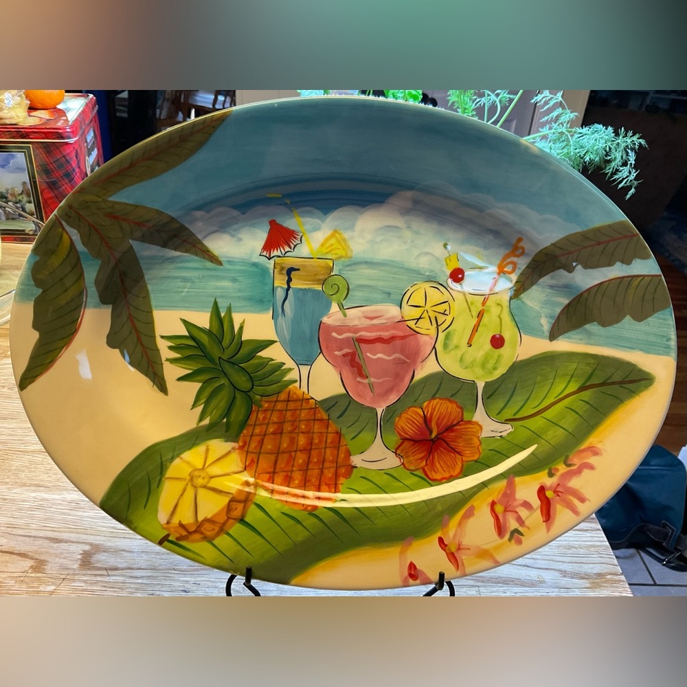 Tropical Paradise Ceramic Platter